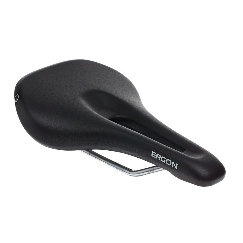 Ergon SM Women’s Saddle – Chromoly Rails – Black – Medium/Large