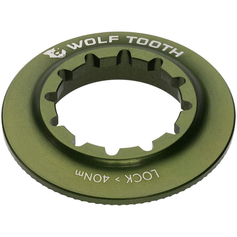 Wolf Tooth CenterLock Rotor Lock Ring – Internal Splined, Olive
