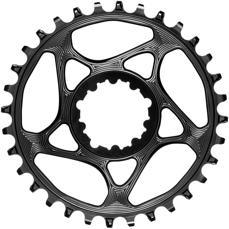 absoluteBLACK Round Narrow-Wide Direct Mount Chainring – 30t SRAM 3-Bolt Direct Mount 3mm Offset BLK