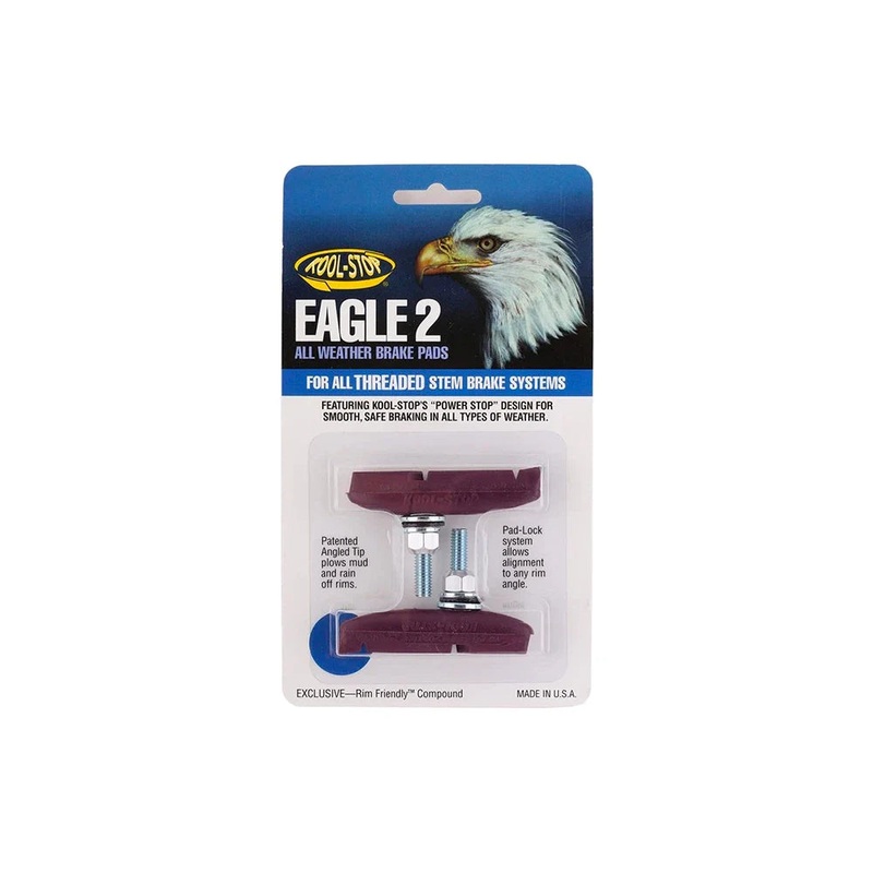 Kool Stop Eagle 2 Threaded Brake Pads – Purple – USA Made