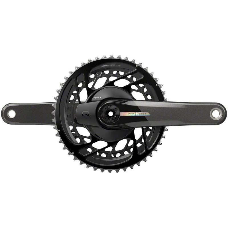 SRAM Force AXS Power Meter Crankset – 170mm 2x 12-Speed 48/35t Direct Mount DUB Spindle Interface Iridescent Gray D2
