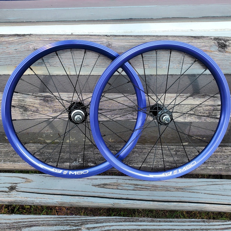 20″ TNT M80X Freewheel BMX Wheelset – Pair – Blue