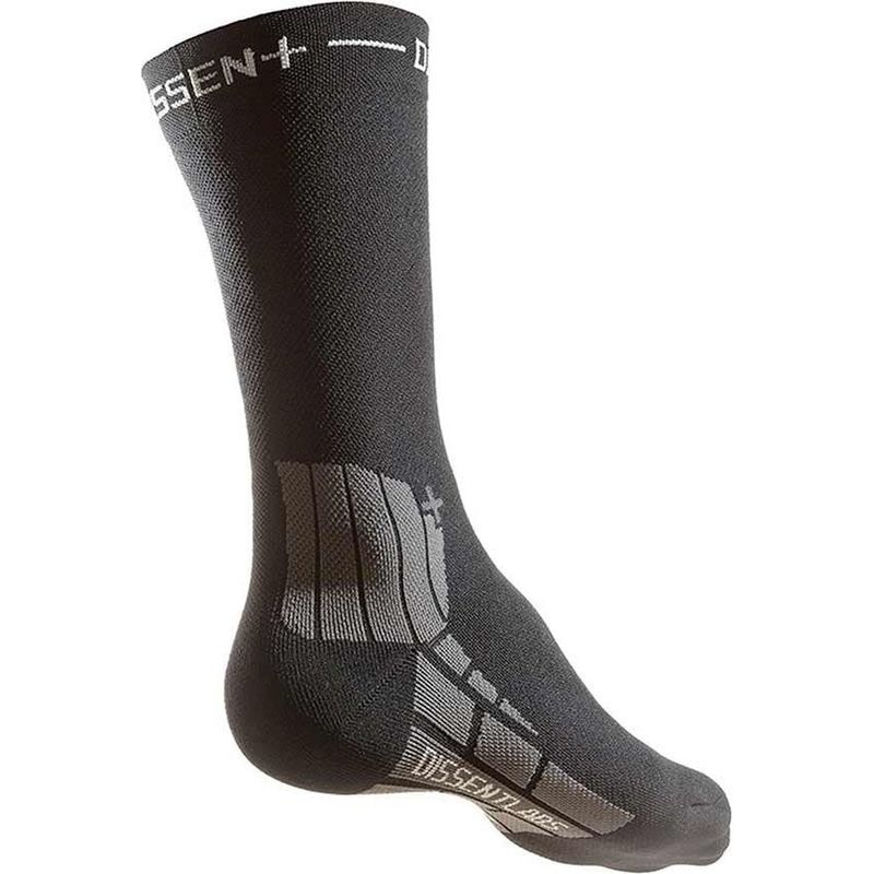 Dissent Genuflex Crew Protect 8″ Compression Socks Black S (Men 5-7.5)