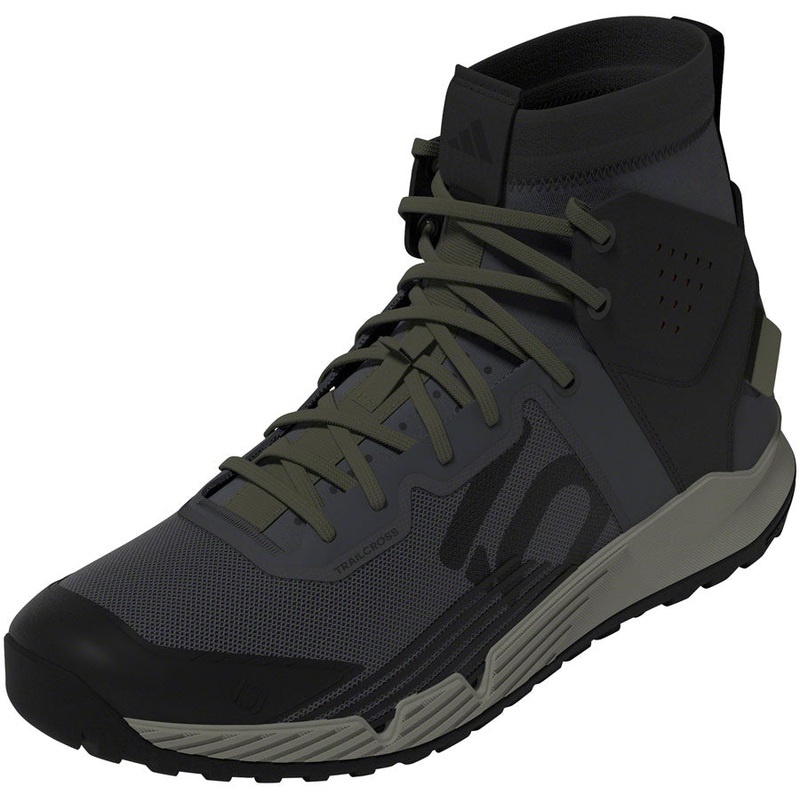 Five Ten Trailcross Mid Pro Flat Shoes – Mens Gray Six/Core BLK/Olive Strata 5