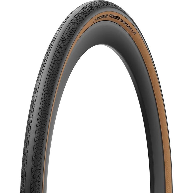 Michelin, Power Adventure Classic TS TLR, Gravel Tire, 700x48C, Folding, Tubeless Ready, GUM-X, GUM-X, 3x100TPI, Tanwall