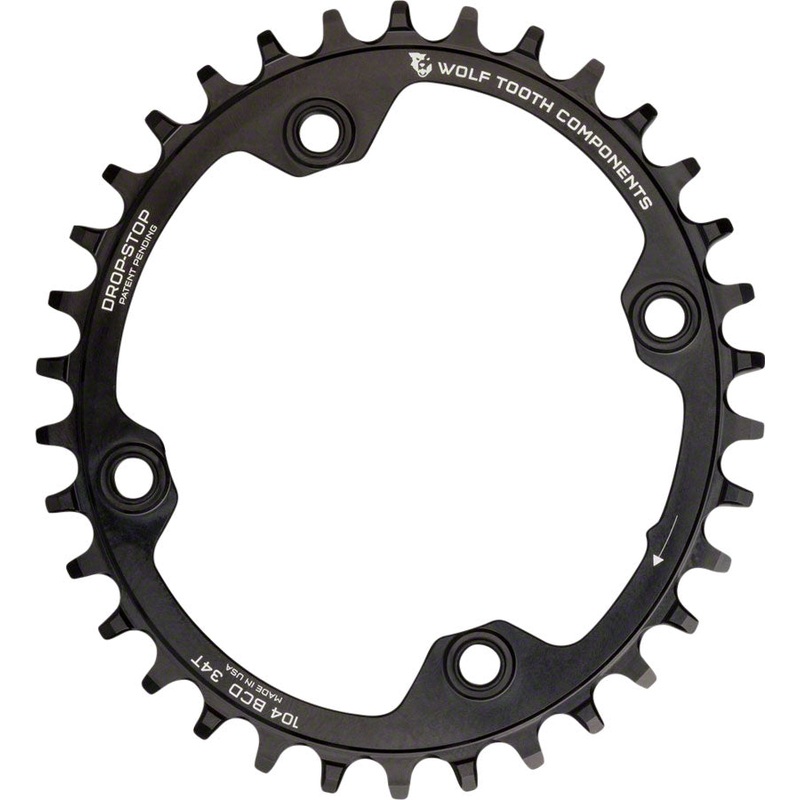 Wolf Tooth Components Elliptical Drop-Stop Chainring: 34T x 104