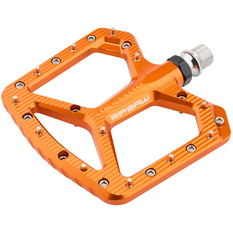 Wolf Tooth Components Ripsaw Aluminum Flat Pedals – Orange