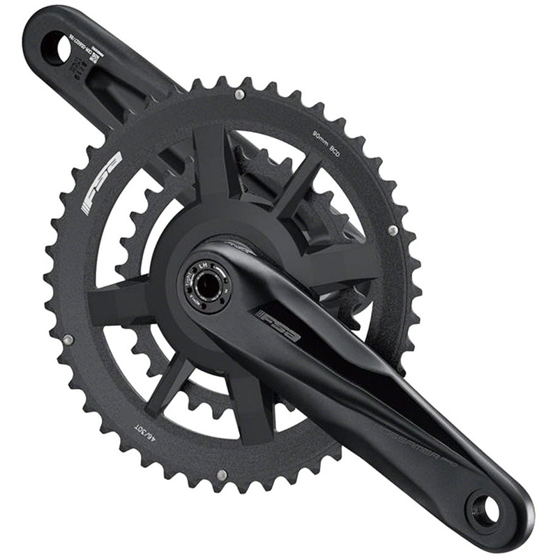 Full Speed Ahead Gossamer Pro AGX+ 2x Crankset  – 175mm 11-Speed 46/30t DM/90 BCD 24mm MegaExo Spindle N11 BLK