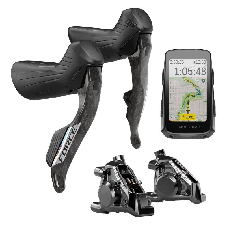 SRAM Force eTap AXS Upgrade Kit – Right Left HRD Shift/Brake Levers Flat Mount Calipers Hammerhead Karoo Force Color Edition E1