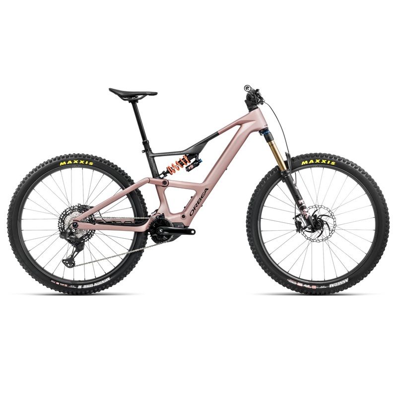 2025 Orbea RISE LT M-TEAM 630W 20mph Trail MTB E-BIKES – Large, Desert Rose – Carbon Raw (Matte)