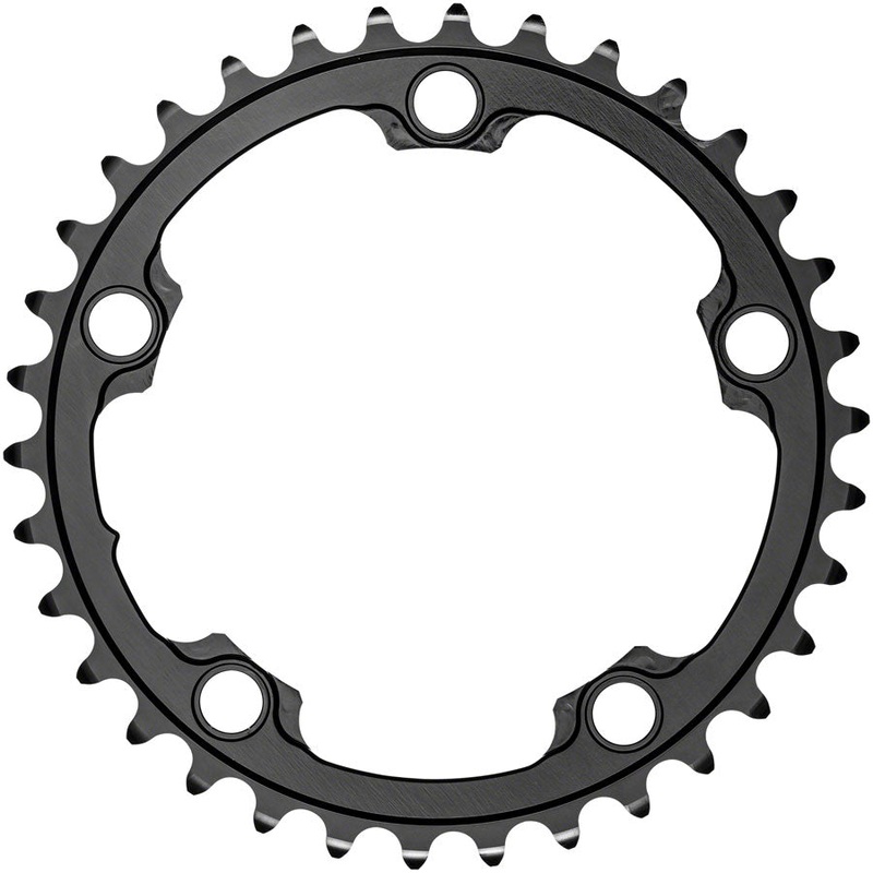 absoluteBLACK Premium Round 110 BCD Road Inner Chainring – 34t 110 BCD 5-Bolt For 50/34 Combination BLK