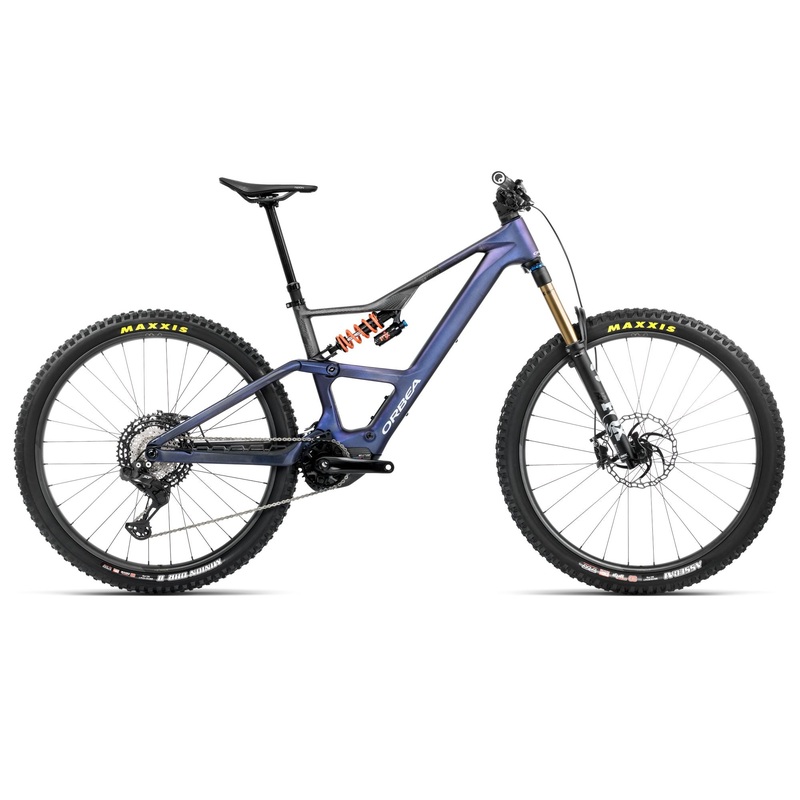 2025 Orbea RISE LT M-TEAM 630W 20mph Trail MTB E-BIKES – X-Large, Tanzanite Carbon View – Carbon Raw (Matte)