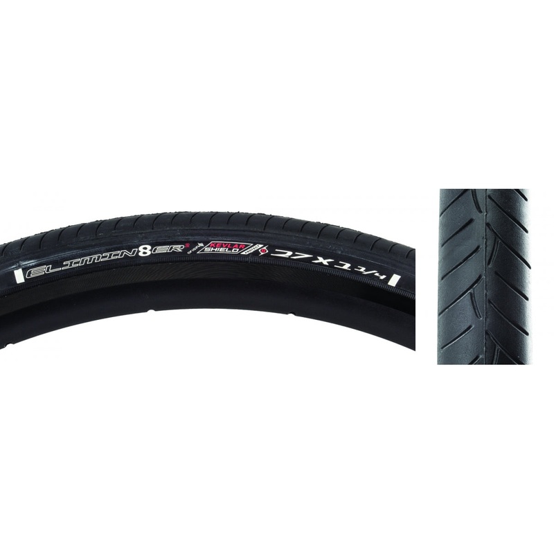 Tire Sunlite 27X1-1/4 Black/Bk Flatshld Wire Belted