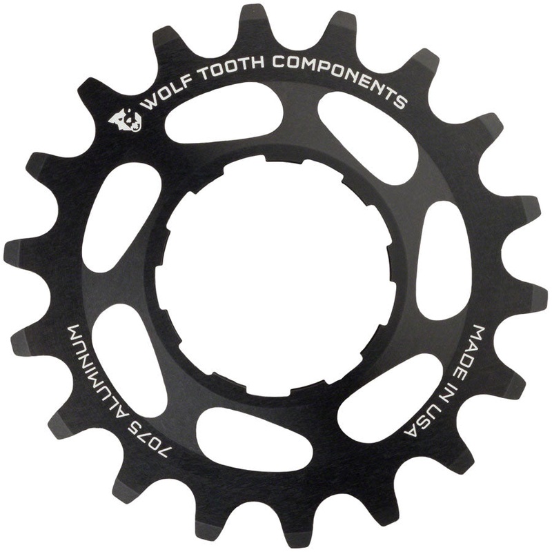 Wolf Tooth Single Speed Aluminum Cog: 18T, Compatible with3/32″ chains