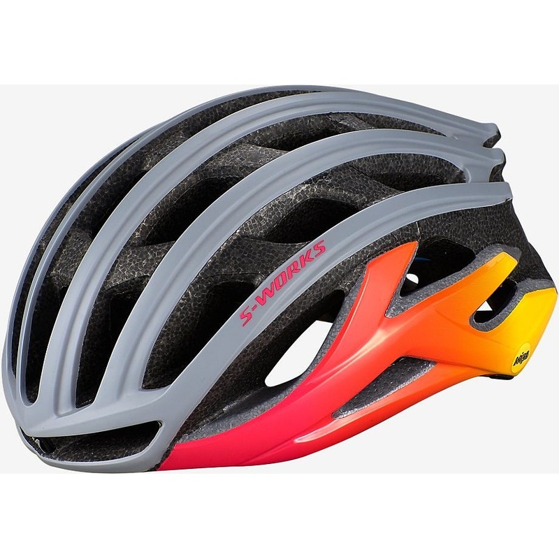 Specialized S-Works prevail ii angi mips cool grey/acid pink/golden yellow l