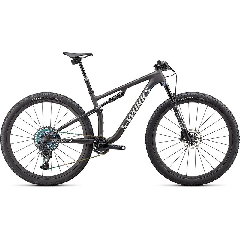 2022 Specialized epic S-Works bike satin carbon / color run blue murano pearl / gloss chrome foil logos s