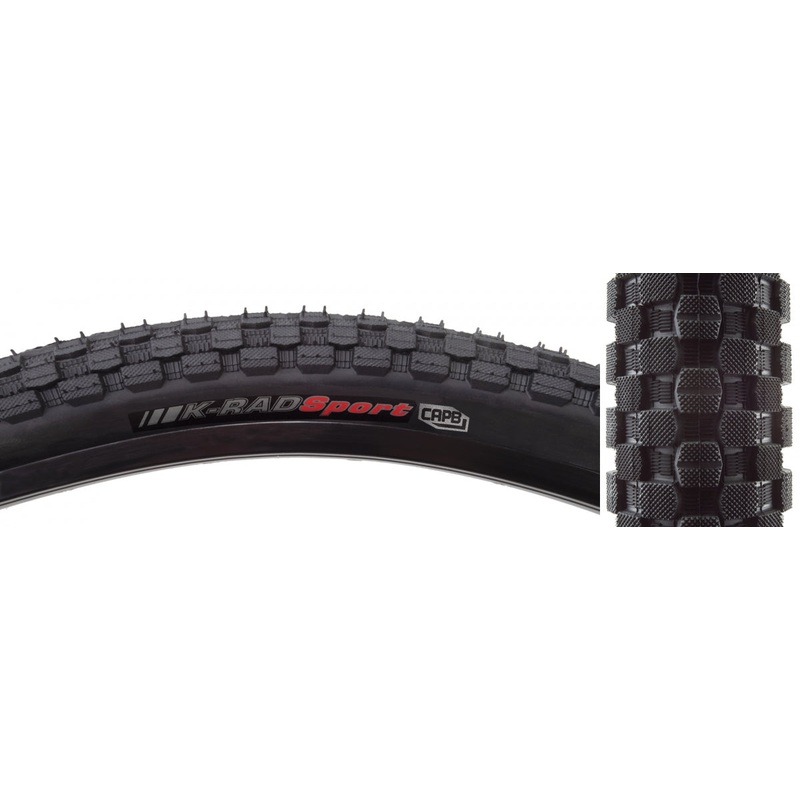 Kenda KRad Sport 26 x 2.3 Clincher Wire TPI 80 Black/Bsk Reflective SRC MTB Tire 212143