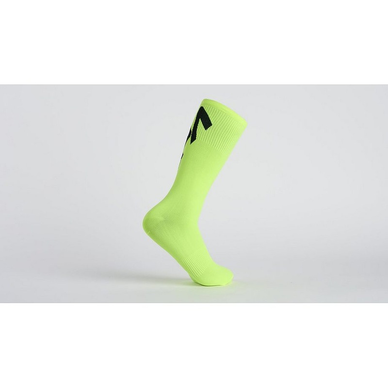 Specialized tagged sock black/neon yellow m