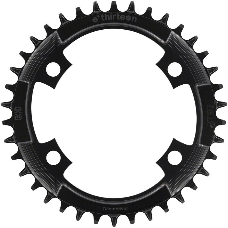 e*thirteen Helix R 107 BCD 4-Bolt Chainring – 40t 11/12-Speed 107BCD Black