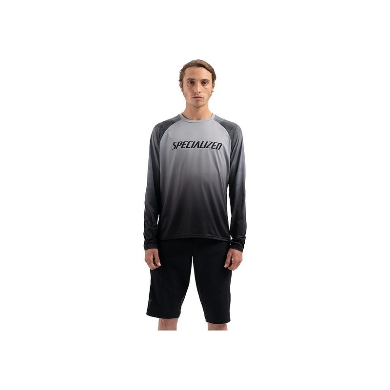 Specialized enduro air jersey ls men black / charcoal refraction m