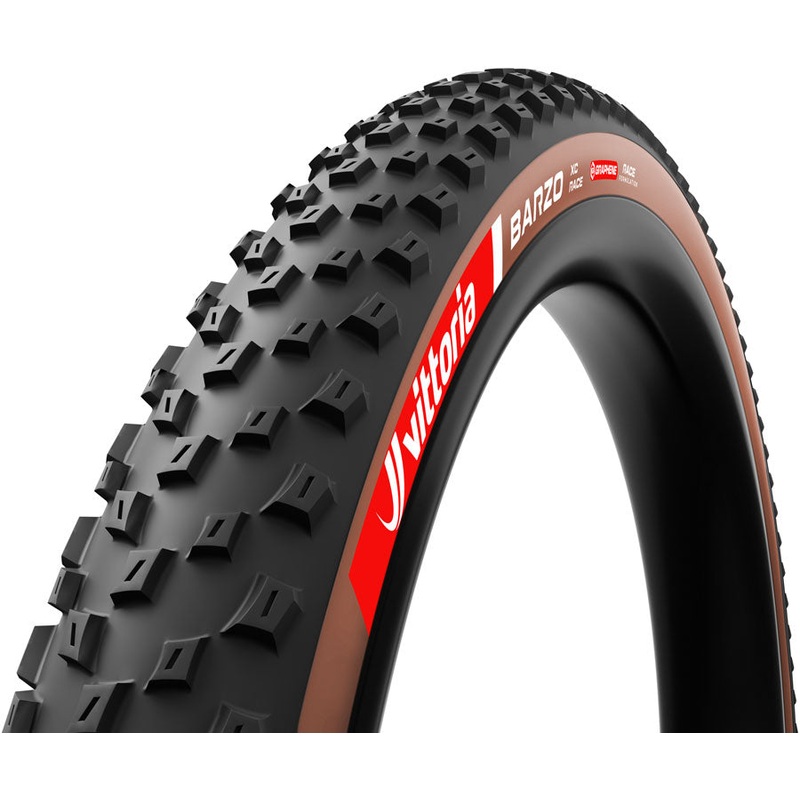 Vittoria Barzo XC Race Tire – 29 x 2.25 Tubeless Folding BLK/Brown Race Graphene + Silica