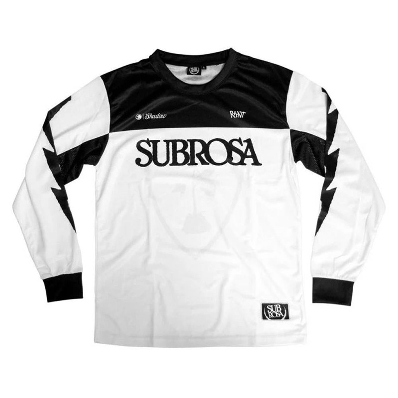 Subrosa Race Jersey Long Sleeve T-shirt – White and Black