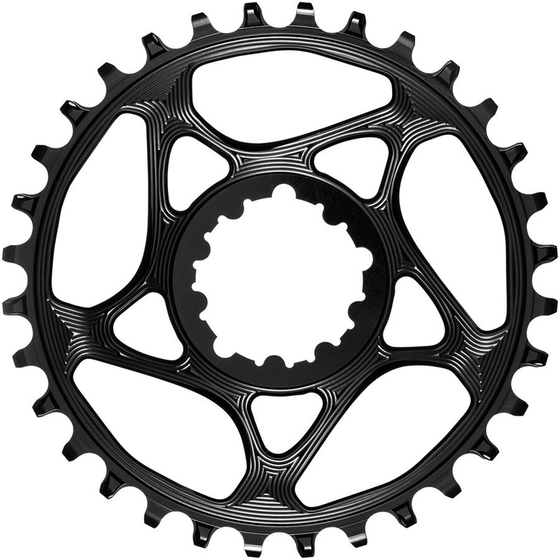 absoluteBLACK Round Narrow-Wide Direct Mount Chainring – 32t, SRAM 3-Bolt Direct Mount, 3mm Offset, Black