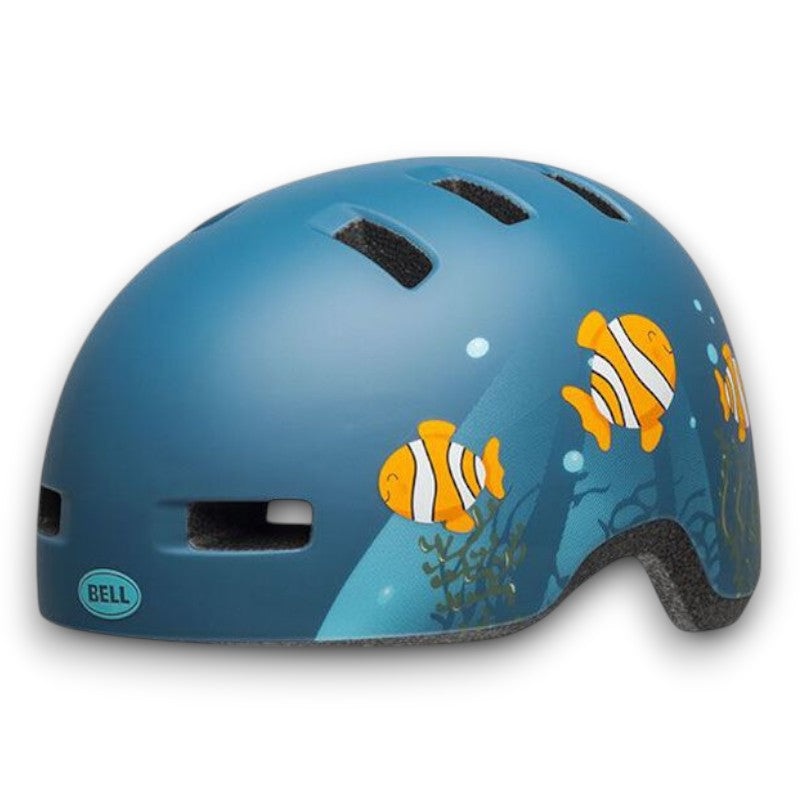 Bell Bike Lil Ripper Bicycle Helmets Clown Fish Matte Gray-Blue Universal Child