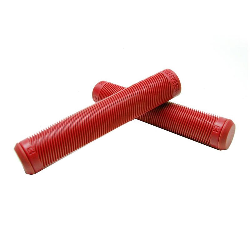 Eastern Riblet Flangeless BMX Grips – Red