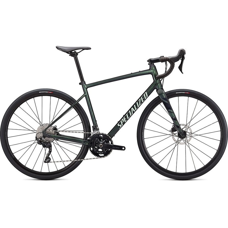 2021 Specialized diverge e5 elite bike gloss oak metallic green/spruce/chrome/wild ferns 49