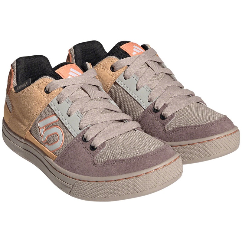 Five Ten Freerider Flat Shoes – Womens Wonder Taupe/Ftwr White/Acid Orange 9