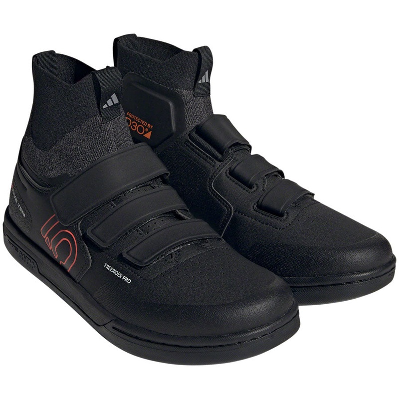 Five Ten Freerider Pro Mid VCS Flat Shoes – Mens Core BLK/Solar Red/Gray Three 8.5