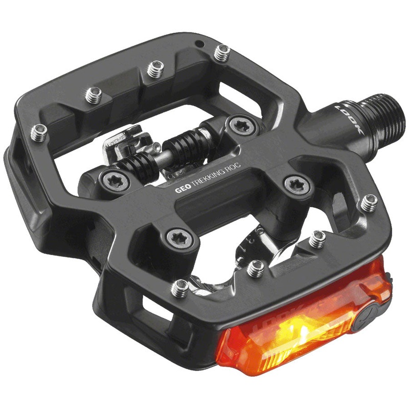 LOOK GEO TREKKING ROC VISION Pedals – Single Side Clipless with Platform, Chromoly, 9/16″, Black