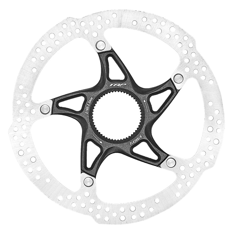 TRP 2-Piece Center Lock Rotors  Stainless Steel, Alloy Heat Dispersion, Precise Tolerance, Mountain & Road Bike Compatible, Multiple Sizes