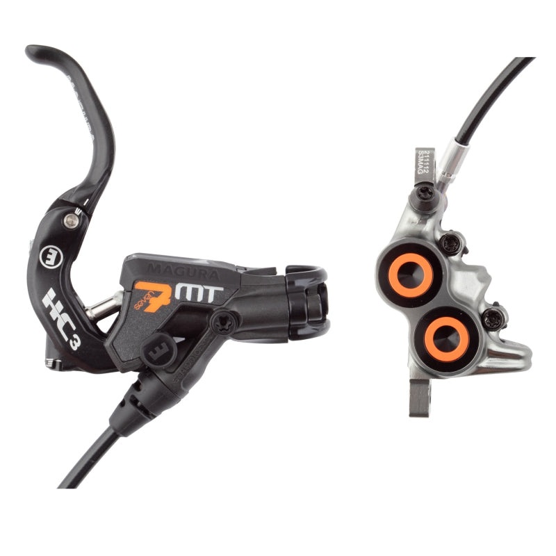Magura MT7 HC3 Disc Brake Lever – Front Rear Hydraulic Post Mount BLK/Orange