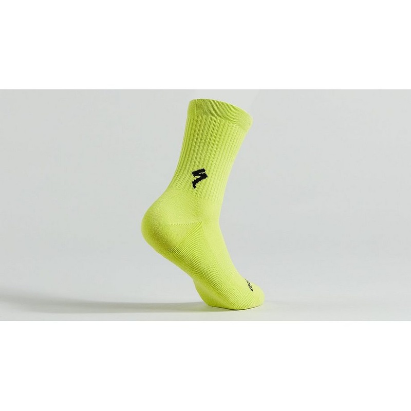 Specialized cotton tall sock hyper green s