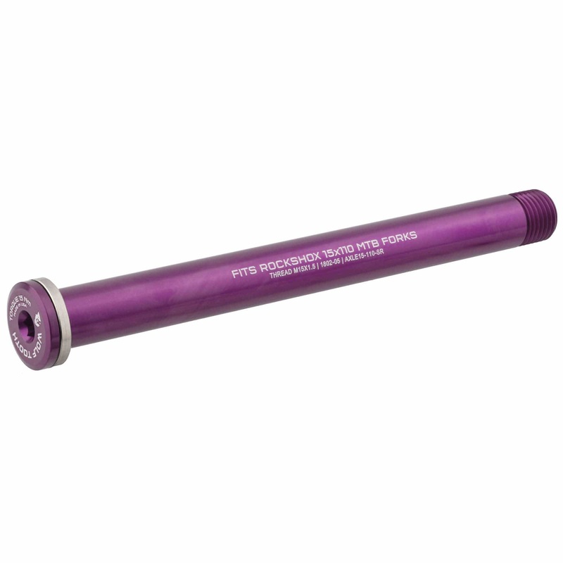 Wolf Tooth Front Thru Axle – RockShox, 15 x 110mm, Purple