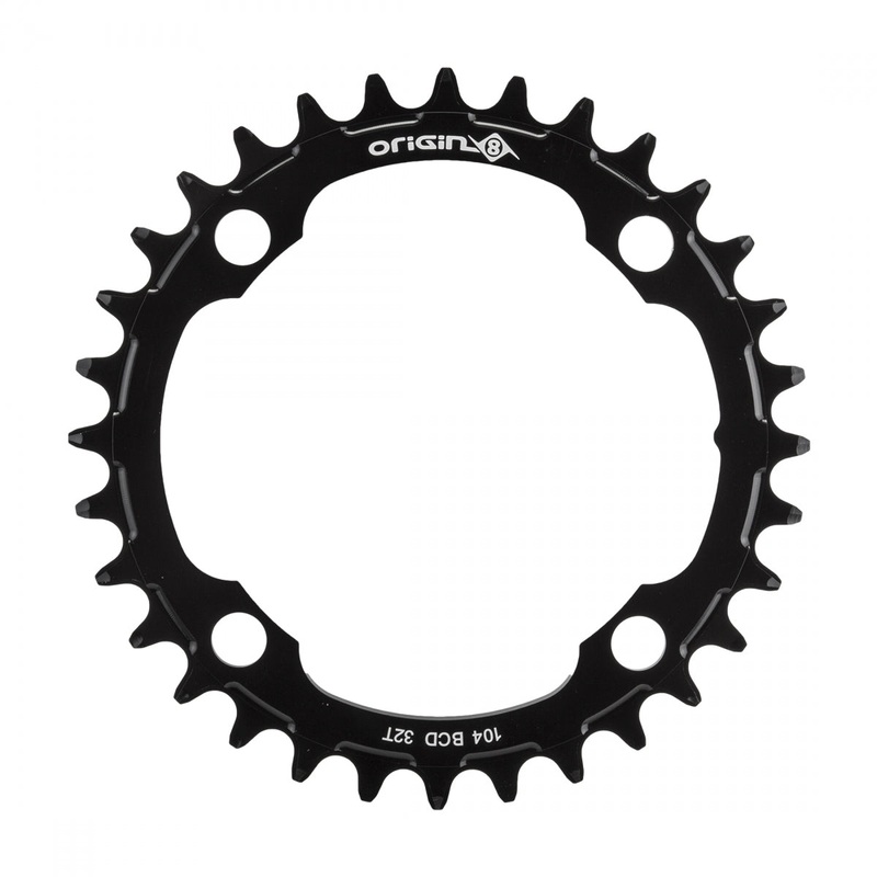 Origin8 Holdfast 1x Chainring 32t 1x 104 BCD 4-Bolt 10/11/12-Speed Aluminum Blk