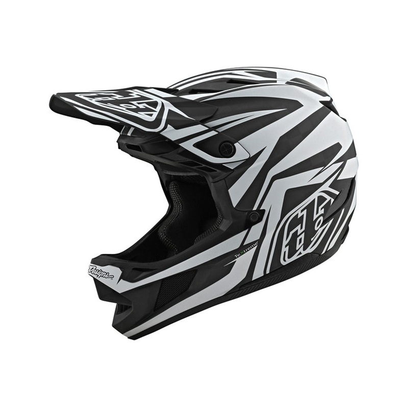 Troy Lee Designs D4 Carbon Full Face Helmet – Slash – Black-White – 2020
