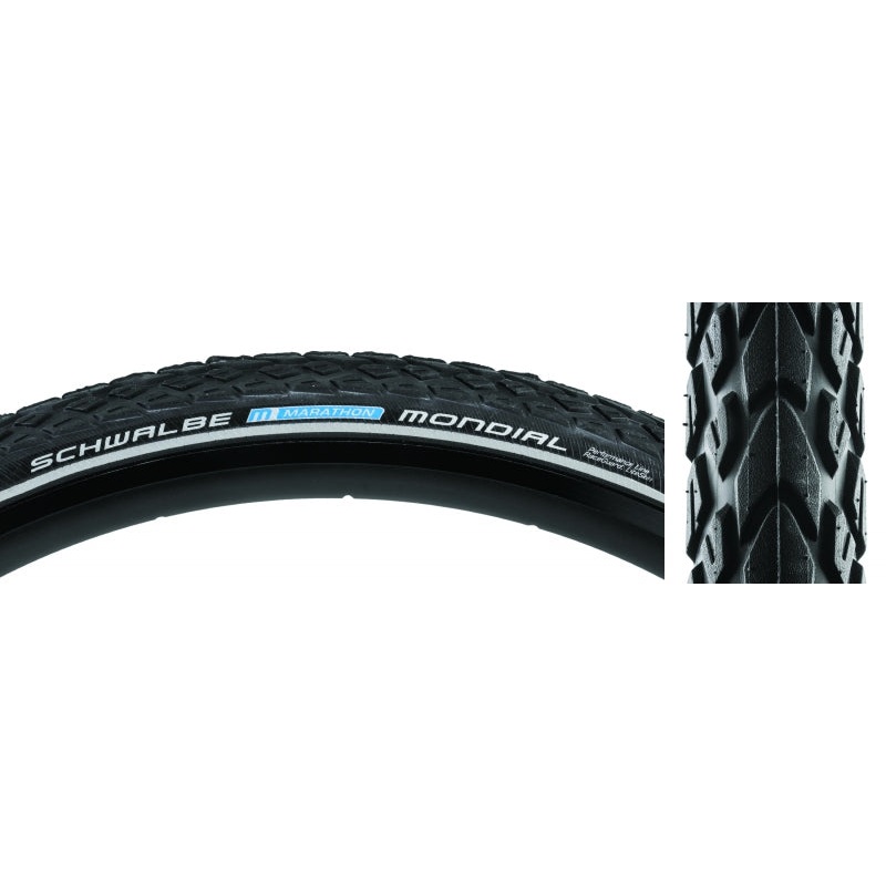Schwalbe Marathon Mondial Tire – 26 x 2 Clincher Wire BLK RaceGuard Endurance