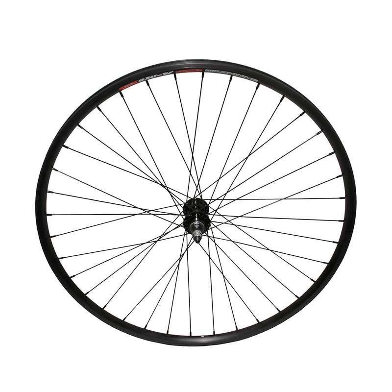 700C ALLOY FREEWHEEL 36 SPOKE 14GBLACK 3/8 AXLE DOUBLE WALL BLACK Live4Bikes