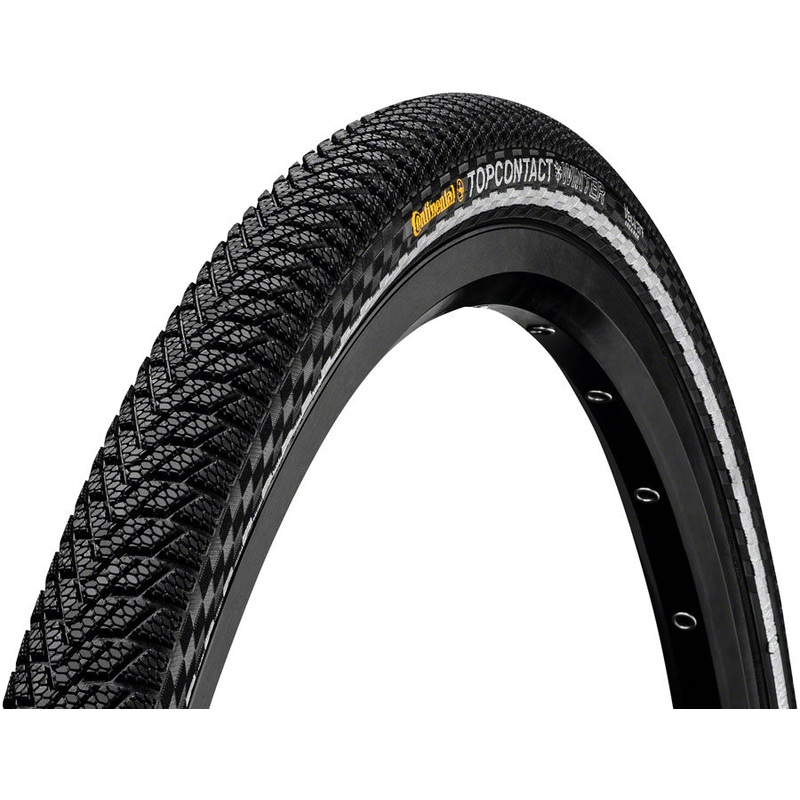 Continental Top Contact Winter II Premium Tire – 26 x 1.90 Clincher Folding BLK/Reflex Vectran Breaker E50