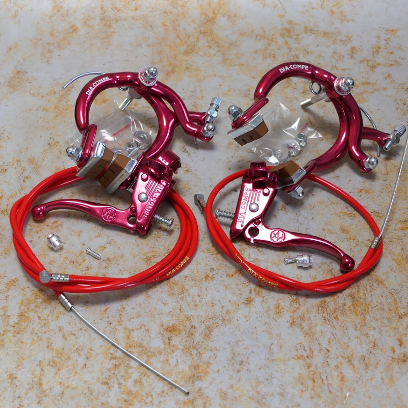 Dia-Compe MX890 / Tech-III  Complete Brake Kit Red