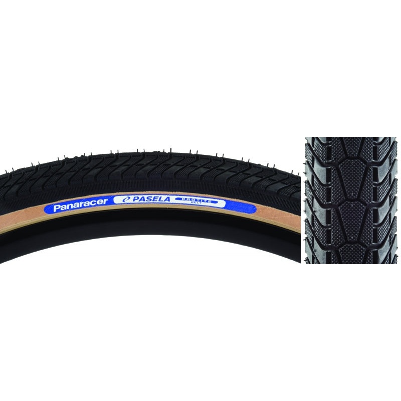 Panaracer Pasela ProTite Tire – 700 x 23 Clincher Folding Black/Tan 60tpi