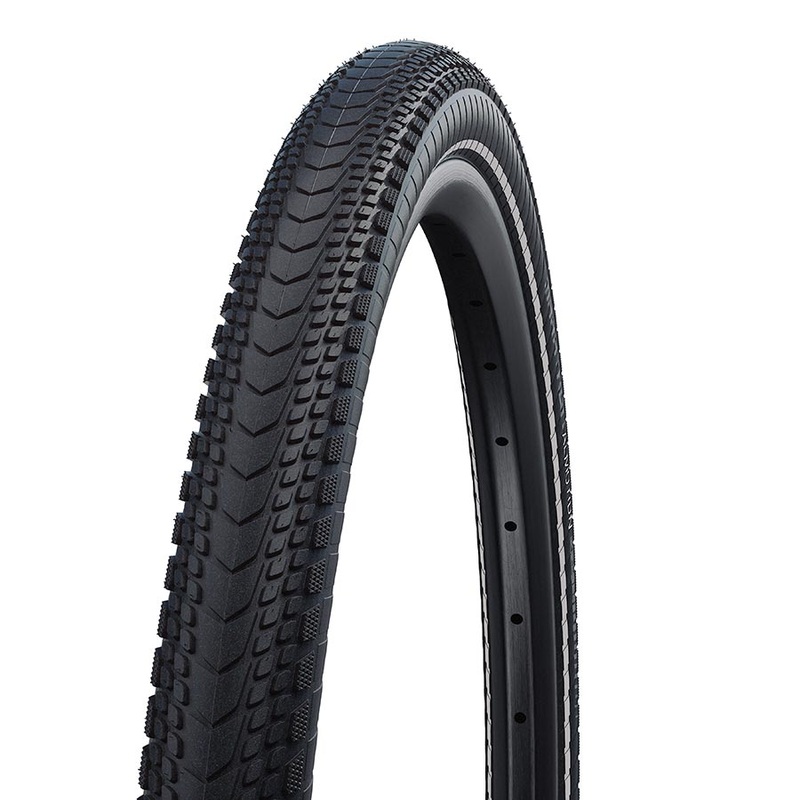 Schwalbe Marathon Almotion Tire – 700 x 38 Clincher Folding BLK/Reflective Evolution Line V-Guard