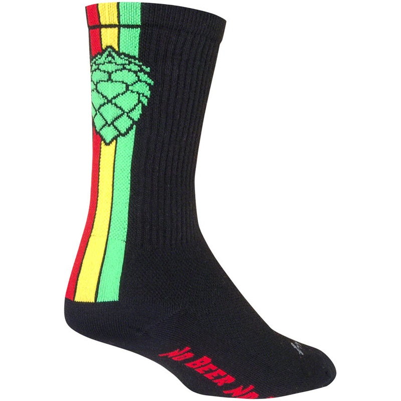 SockGuy Crew Hoppyness Socks – 6 inch, Black, Small/Medium