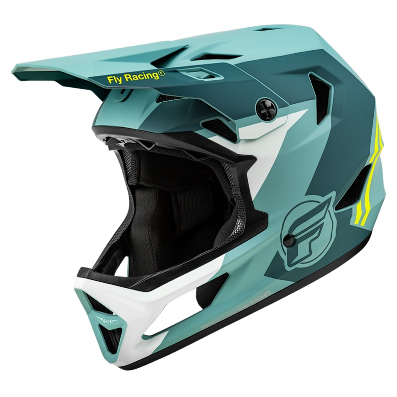 FLY RACING RAYCE HELMET MATTE TEAL HI-VIS