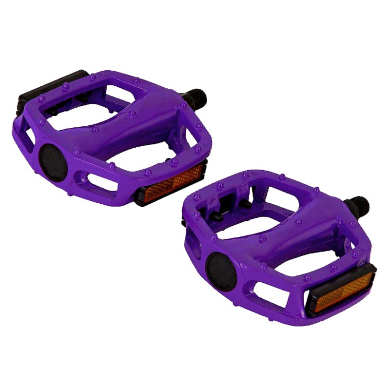 Alloy BMX Platform Pedals – 1/2″ – Purple