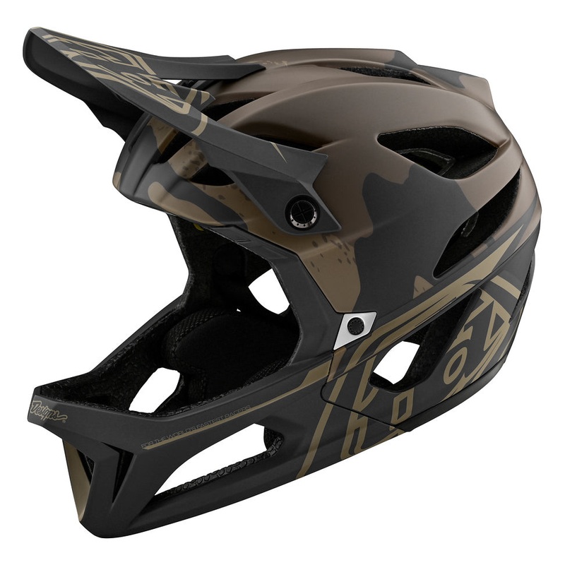 Troy Lee Designs Stage Full Face Helmet with MIPS – Stealth – Camo Olive