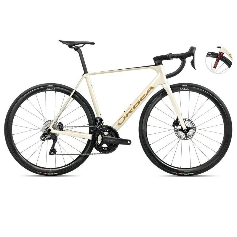2025 Orbea ORCA M20iTEAM Racing ROAD BIKE – 51cm, Ivory White-Burgundy (Gloss)-Vulcano (Matte)